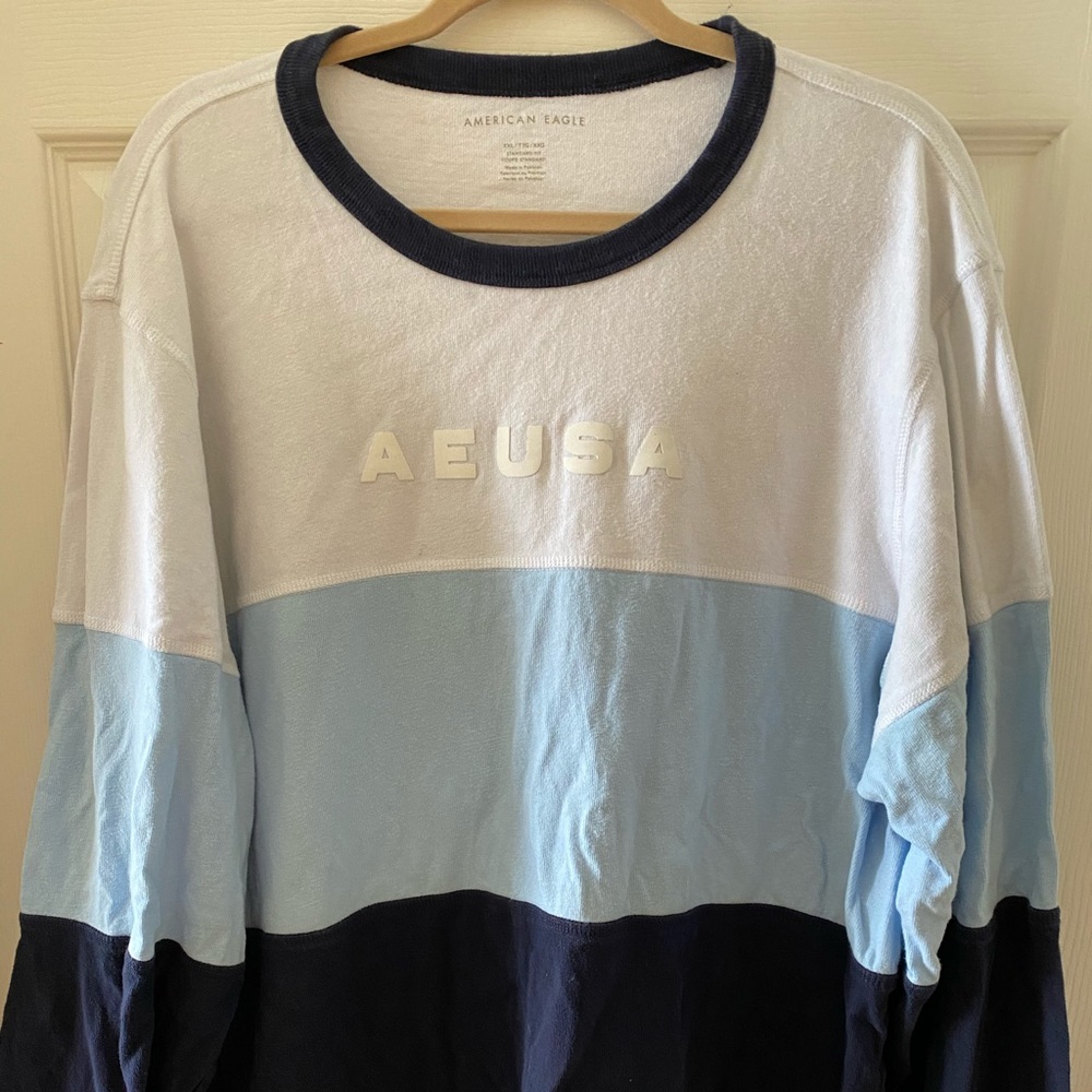 American Eagle Tri-Tone Colorblock Sweatshirt